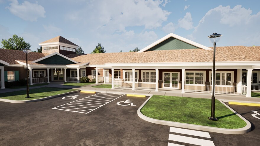 A graphic showing the proposed Heritage Homes development at 4601 53rd Street in Moline. The development will include 24 apartment units and is estimated to be completed by the summer of 2027.