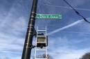 The Cesar E. Chavez Ave. sign was unveiled at the Turner St. intersection in Old Town, Lansing, on Jan. 2, 2018.