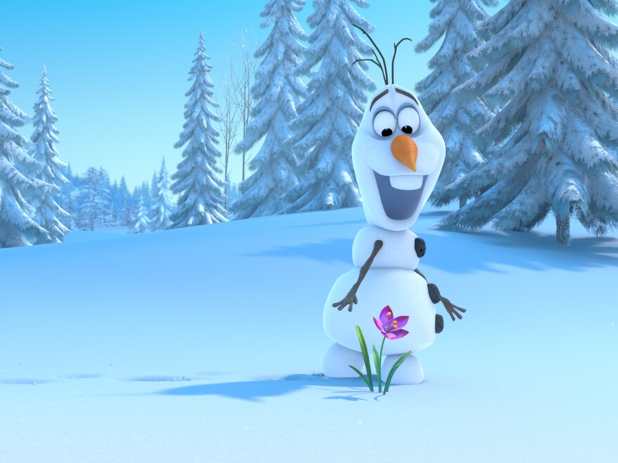 Olaf, a snowman who can't quite keep his head on straight, joins Anna for the adventure — and some comic relief. He's voiced by <em>The Book of Mormon</em>'s Josh Gad.
