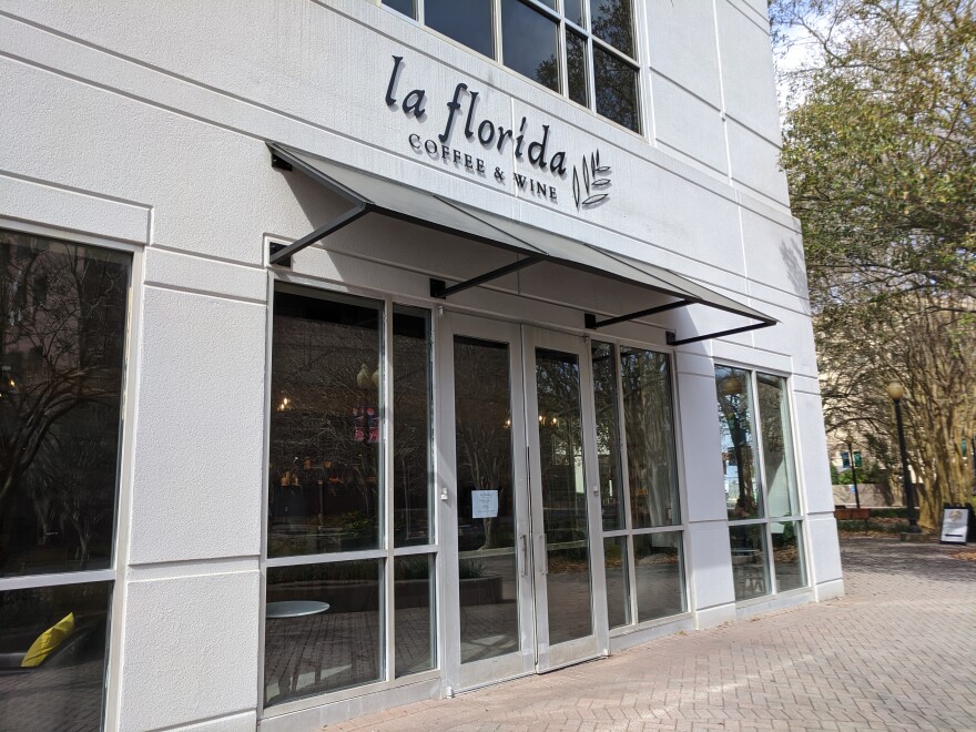 The plaza level entrance of La Florida