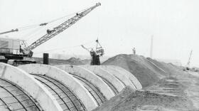 File photo of PUREX Tunnel 2 during construction. A U.S. Department of Energy report says both both Tunnel 2 and Tunnel 1 are in danger of further collapse. U.S. DEPARTMENT OF ENERGY