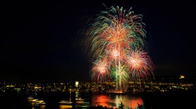Fireworks at Gas Works Park in Seattle on July 4, 2013.