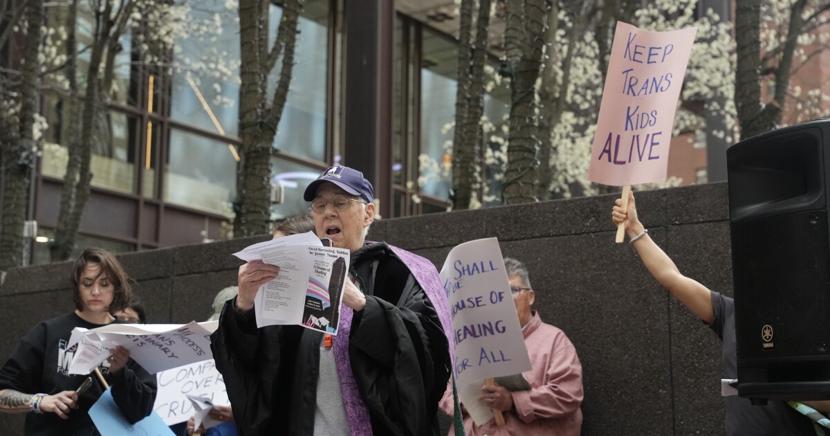Pittsburgh Presbyterians observe Holy Week with protest in support of trans youth