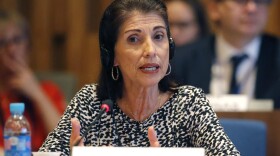 Diane Foley, founder and president  of James W. Foley Legacy Foundation, speaks at the UNESCO headquarters in Paris on Feb. 5, 2016. (Michel Euler/AP)