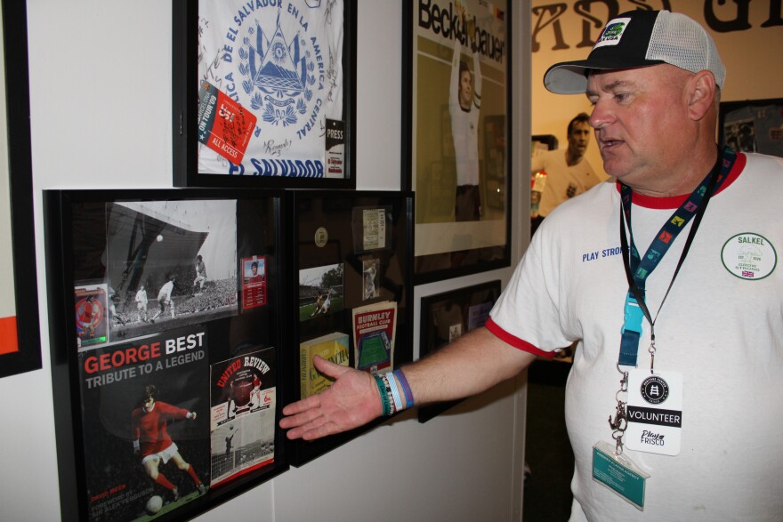 Martin Kelman is a longtime soccer enthusiast with an extensive collection of memorabilia he's putting on display at the Frisco Heritage Museum through December. June 11, 2026.