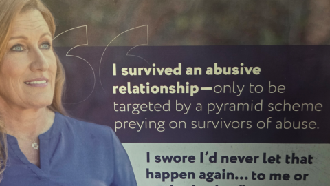 Democratic incumbent Woodson Bradley says in a campaign mailer that she was the victim of a pyramid scheme. Her Republican opponent, Staci McGinn, said that's "absurd" and that Bradley pro