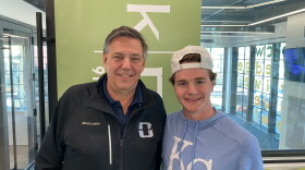 Park City Outliers hockey team General Manager Kevin McCloskey and team captain Erick Bachtle