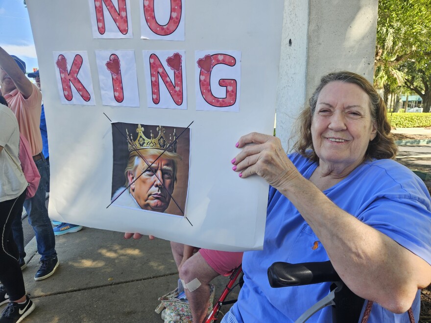 Scenes from No Kings Day Naples