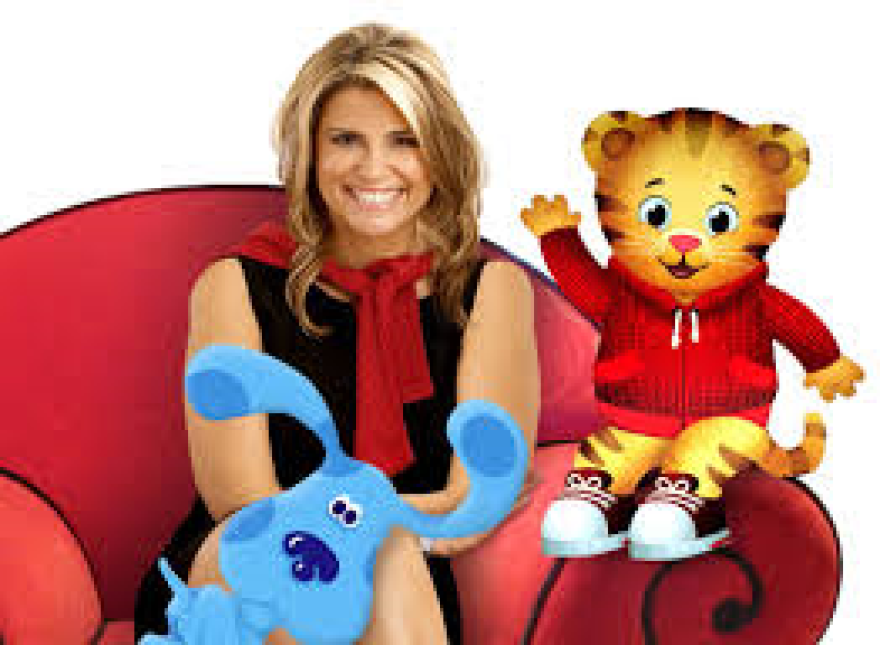 Angela Santomero with some of her much-loved TV characters.