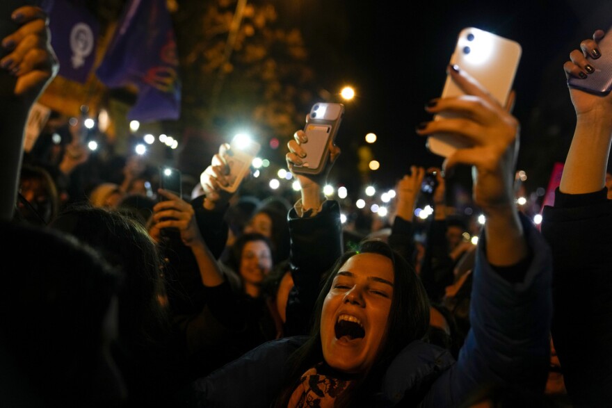 APTOPIX Turkey International Women's Day