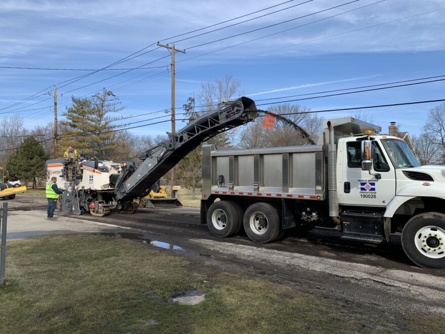 Strip patching starts on the south side of Indianapolis.