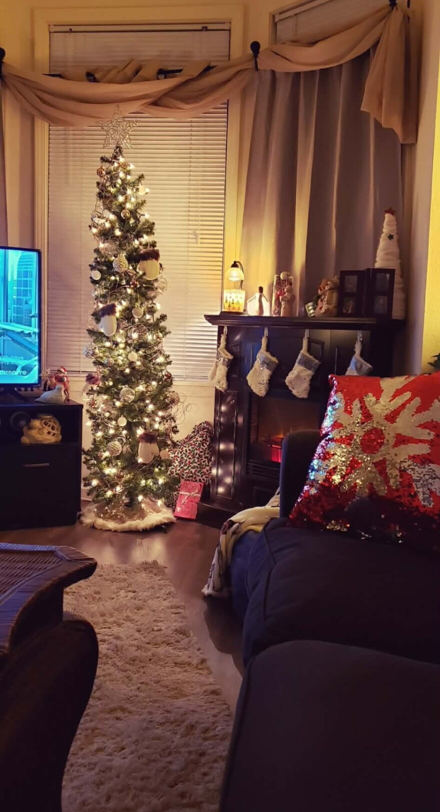 The interior of her Rock Island apartment at Christmas time, where Collins-Payney and her kids lived for 10 years.