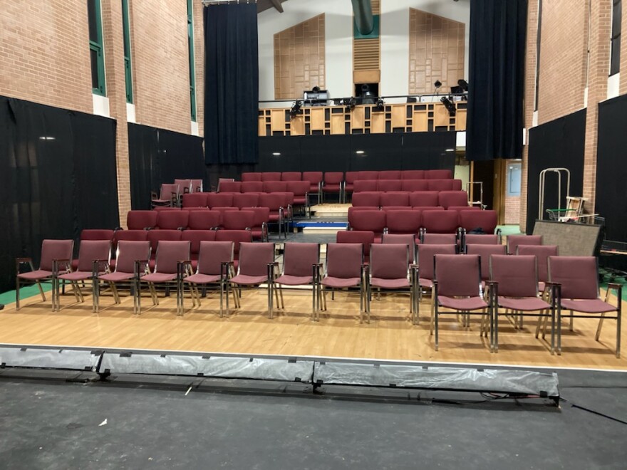 O'Connell & Company has installed a new tiered seating system in their new theater on Baily Avenue