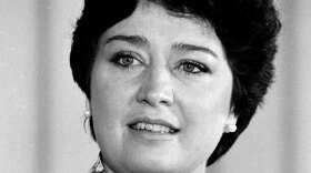 Anne McGill Burford, director of the Environmental Protection Agency, testifies on Capitol Hill on March 3, 1983. (John Duricka/AP)