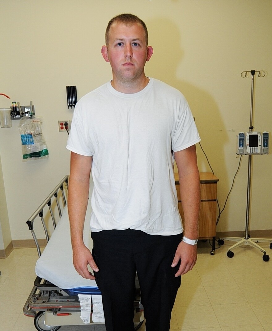 Darren Wilson during his medical examination.