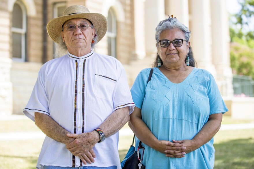 Mario Garza and Maria Rocha of the Indigenous Cultures Institute in San Marcos.