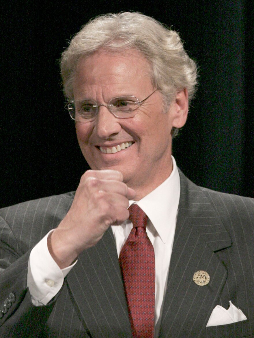 South Carolina Attorney General and Republican candidate for governor Henry McMaster gestures during a gubernatorial debate in Newberry, S.C., on Sept. 22.
