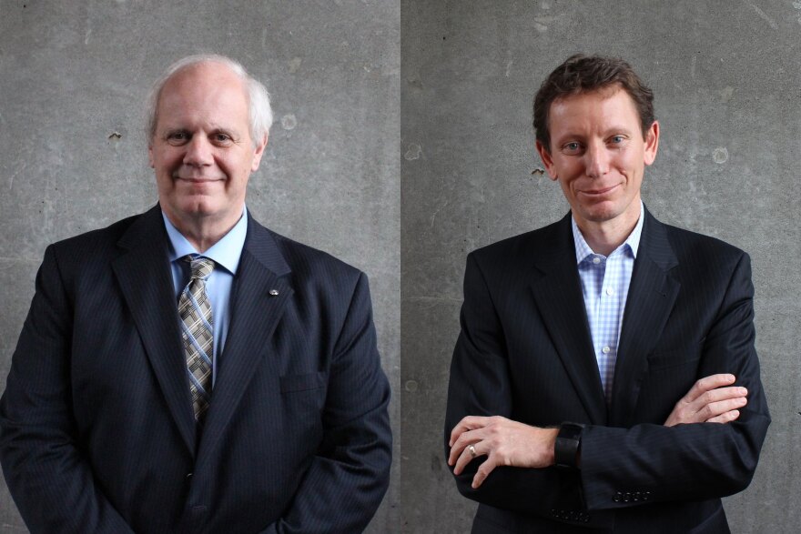 Republican candidates for Washington State Treasurer Duane Davidson and Michael Waite.