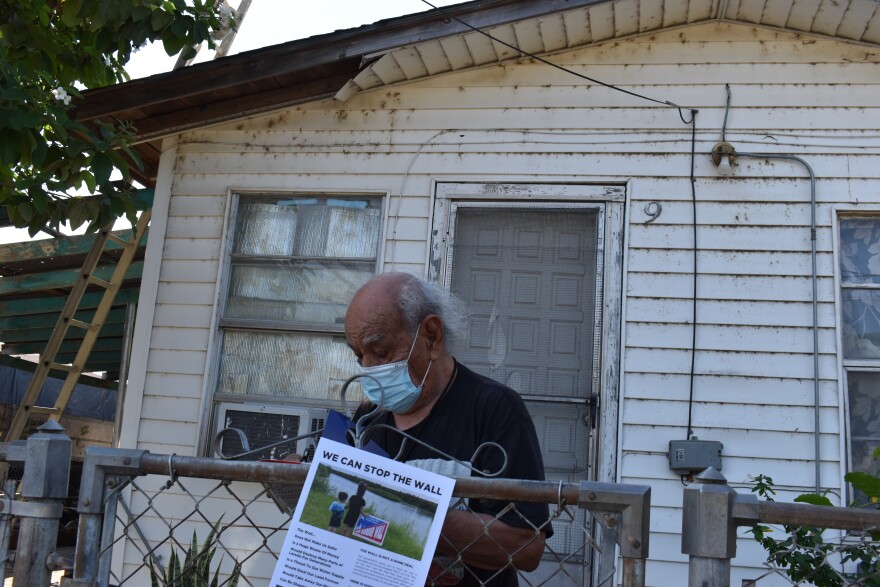 Felipe Perez has lived in Laredo's Azteca neighborhood all his life. He could lose his home to border wall construction.