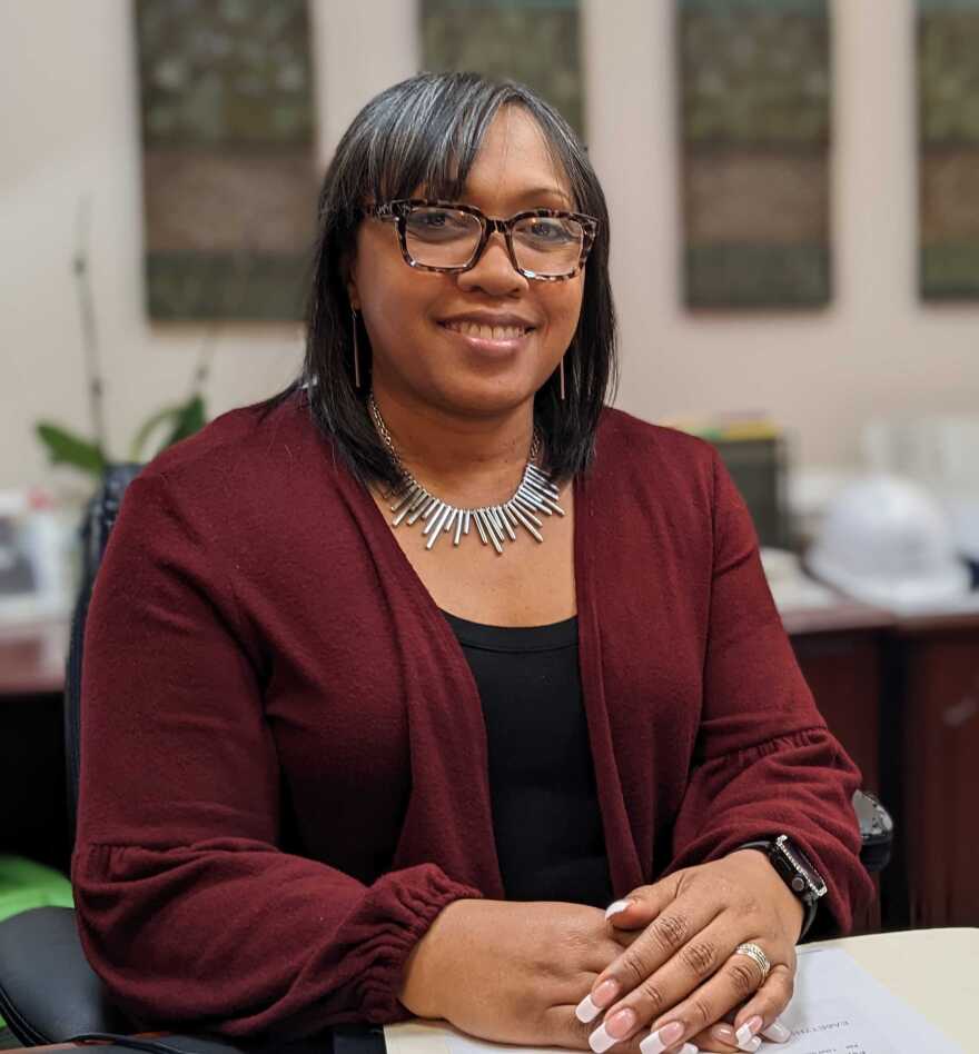 Nicole Smith in her office at Durham Public Schools' central office.