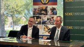 Fargo Public Schools Superintendent Dr. Cory Steiner, and North Dakota State University President Dr. Marshall Stewart.
