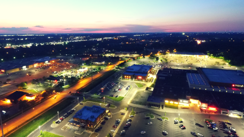 An aerial view over the city of Taylor, Michigan