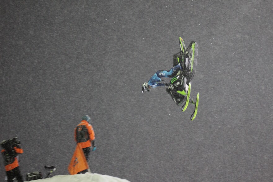 Canadian snowmobiler Brett Turcotte makes his return to the X Games on Friday, Jan. 23, at Buttermilk Mountain. He was one of eight competitors in the snowmobile freestyle competition.