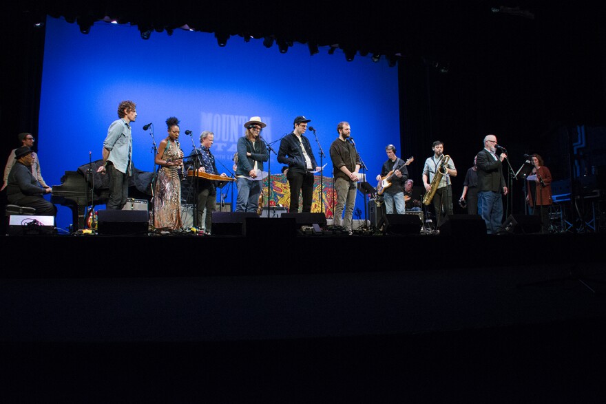 Artists gather for the finale song in November 2019. Hear this episode on your favorite public radio station soon.