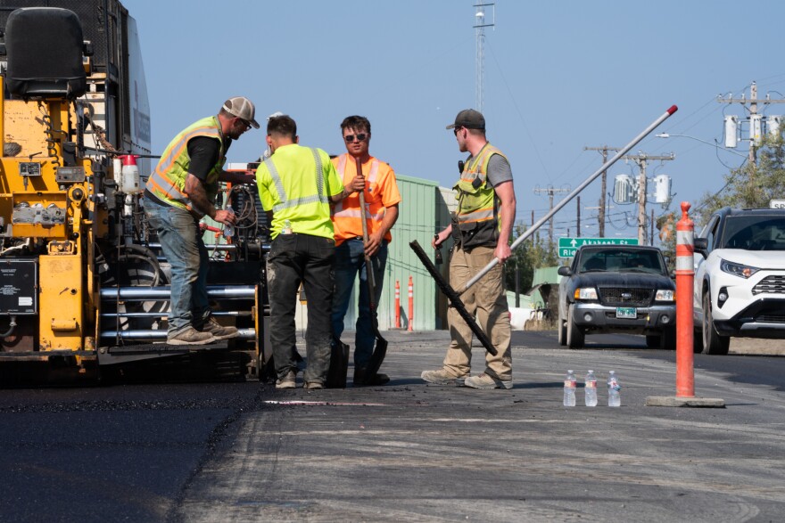 Road construction continues in Bethel causing some traffic delays. August 18, 2020.