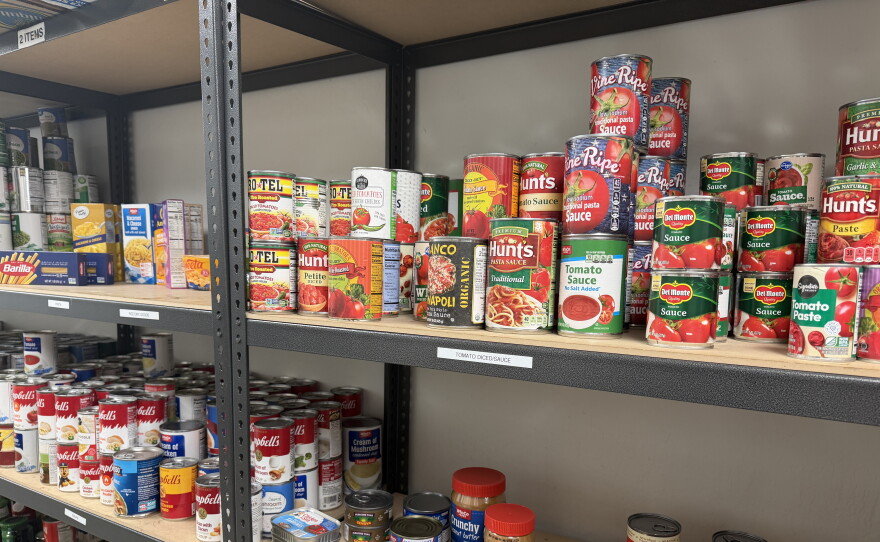 Canned goods are a large portion of donations at the Willamalane Food Pantry, as pictured on Sept. 15, 2026.