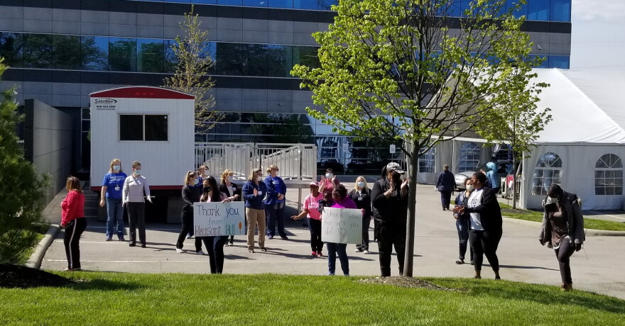 In May, community members visited Mercy Health's new flu clinic in Bond Hill to thank caregivers for all they are doing to care for people in the community.