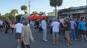 Food trucks in Julia Street parking lot in Downtown Titusville. Photo by Greater Titusville Renaissance.
