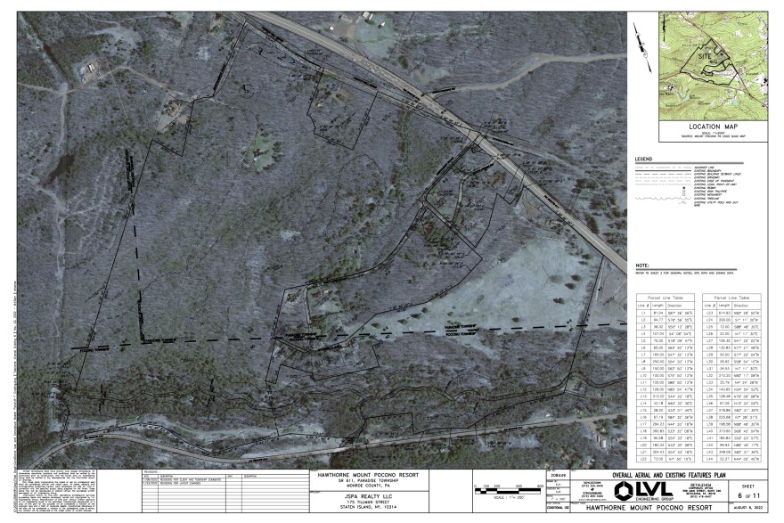 An aerial view of the proposed project area.