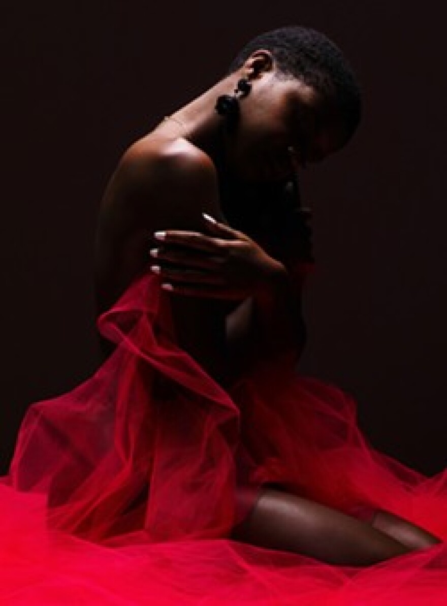 Adam Eaton's photographic portraits draw from fashion influences. Image from his "Black is Beautiful" series, 2021-22.