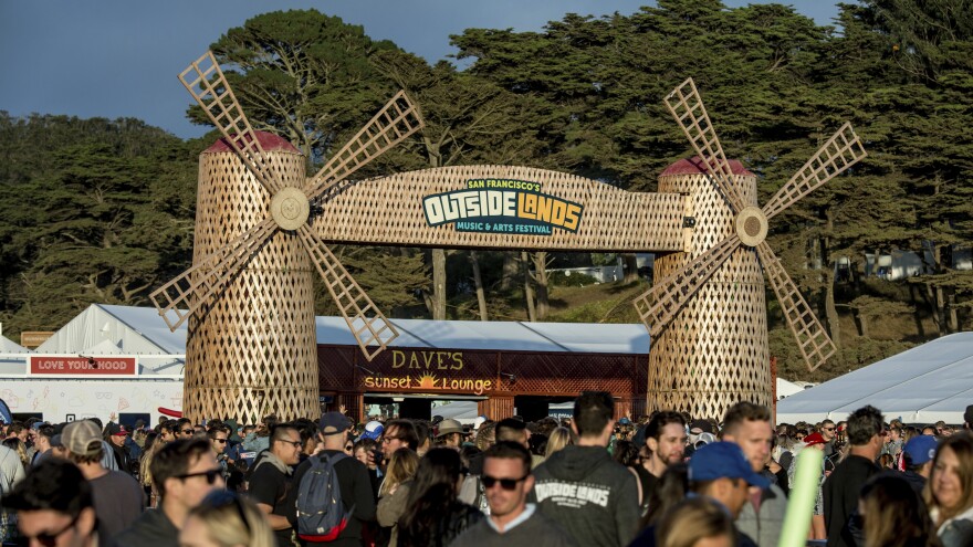 Festival goers attend the 2017 Outside Lands Music Festival at Golden Gate Park on Aug. 12, 2017, in San Francisco.