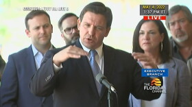 Gov. Ron DeSantis speaks at the news conference