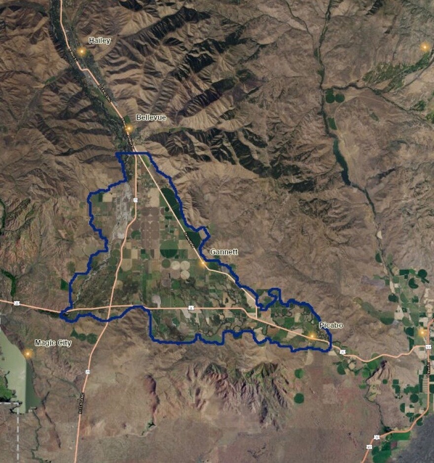 An aerial map of the Bellevue Triangle