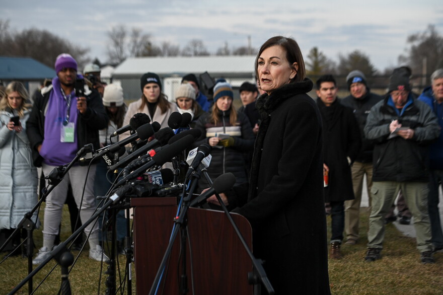 Gov. Kim Reynolds addressed families of the victims. "Every Iowan stands with you," she said.