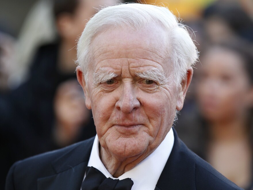 John le Carré attends the 2011 London premiere of <em>Tinker, Tailor, Soldier, Spy</em>, a film adaptation of his 1974 novel (which also features George Smiley).