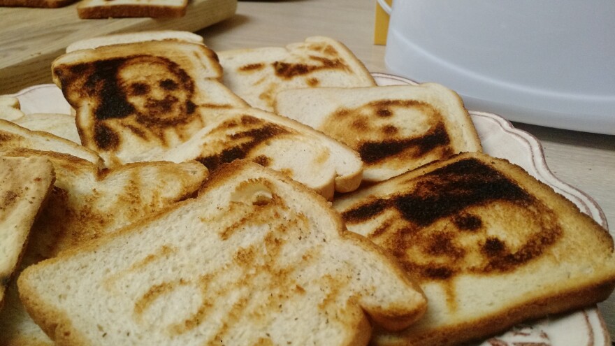 <strong>Toast The Pope: </strong>Debby Fireman is selling a special toaster with metal stencillike inserts that brand Pope Francis' face onto bread.