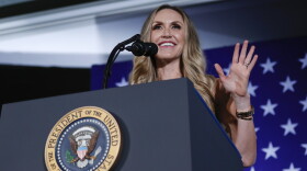 In this Aug. 31, 2018 file photo, Lara Trump, President Donald Trump's daughter-in-law, speaks at a Republican fundraiser at the Carmel Country Club in in Charlotte, N.C.