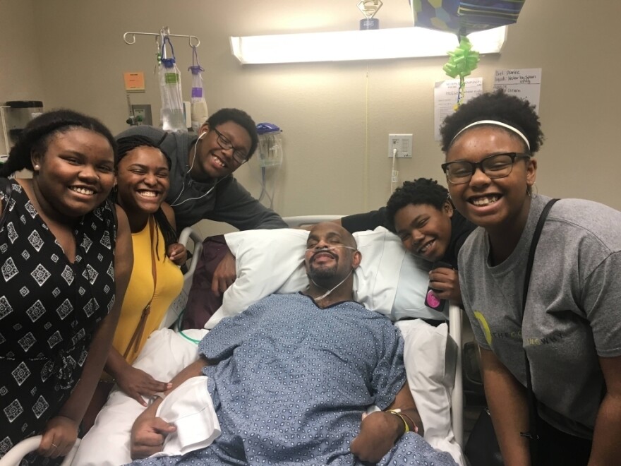 Hickson with his five children.