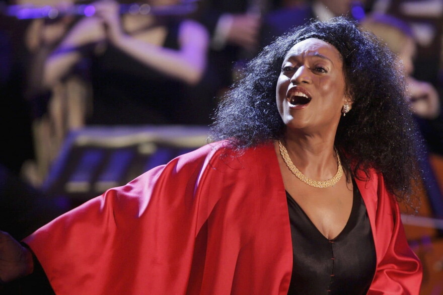 Jessye Norman performs at the talk and game show "Wetten Dass . . . ?" April 1, 2006 in Halle, Germany.  (Sean Gallup/Getty Images)