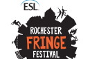 A black logo with orange and white lettering.