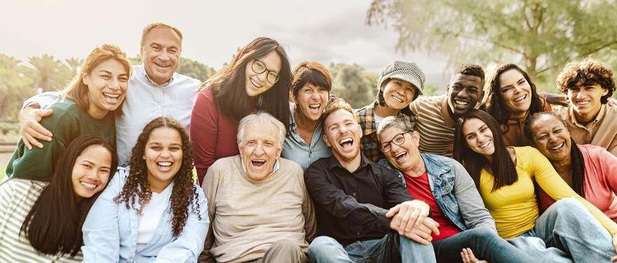 Group of people smiling