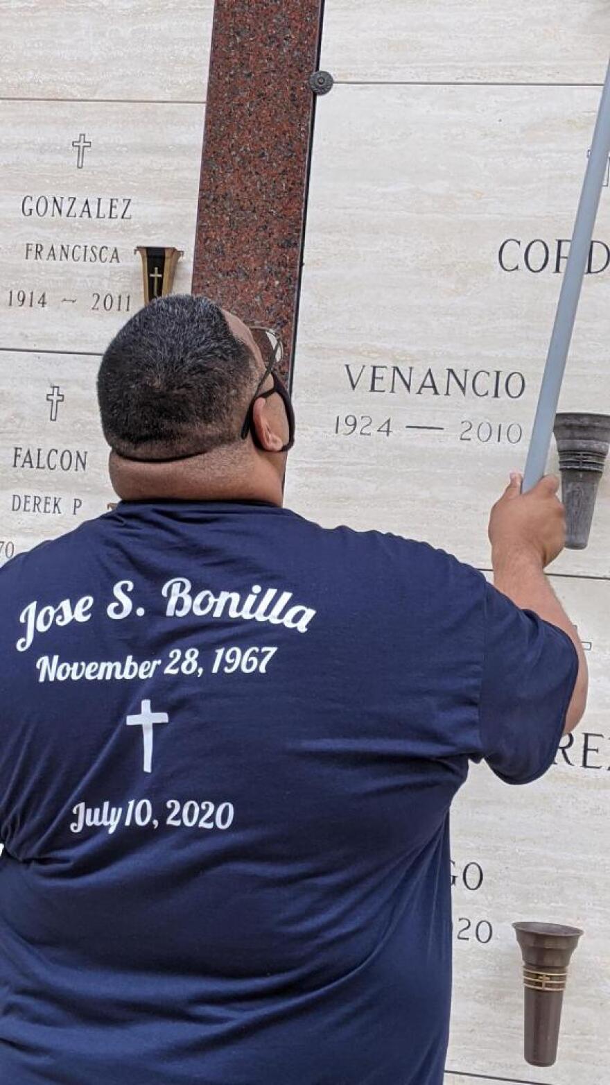 Jose Bonilla's family visits his grave for his birthday on Nov. 28, two days after Thanksgiving. Bonilla died in July from complications with COVID-19.
