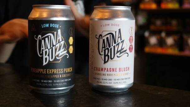 Cannabuzz sells cannabis-infused beverages to patrons over the age of 21. The business offers mocktails with cannabinoid infused simple syrups or canned drinks with THC, seen on September 22, 2026.