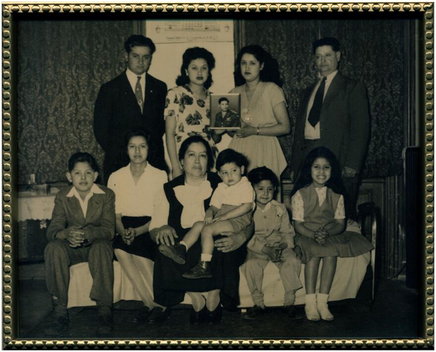 A Zuniga family portrait. Gus Zuniga can be seen in the front row, far left.