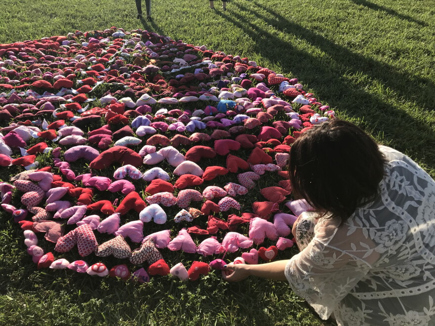 Stoneman Douglas alumna Nicoelle Cohen is the artist behind the Healing Hearts Project Part 2. The artwork was on display at the Actions For Change Festival.