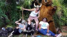 Cast of Theatre Conspiracy's Production of "What Springs Forth" (from left) Shelley Sanders, Lucy Sundby, Anne Reed, and Tiffany Campbell